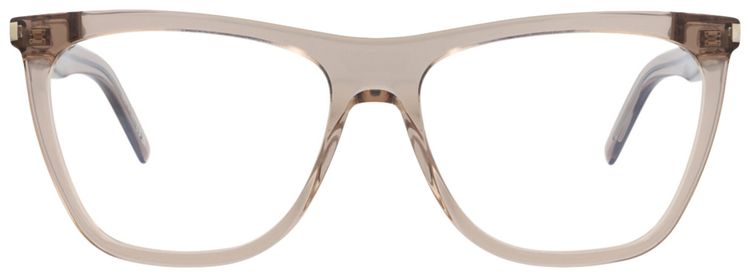 Saint Laurent Square Frame Acetate Optical Frames BrownTransparent