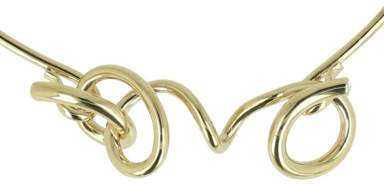 Ferragamo Sculptural Semi Rigid Collar Gold
