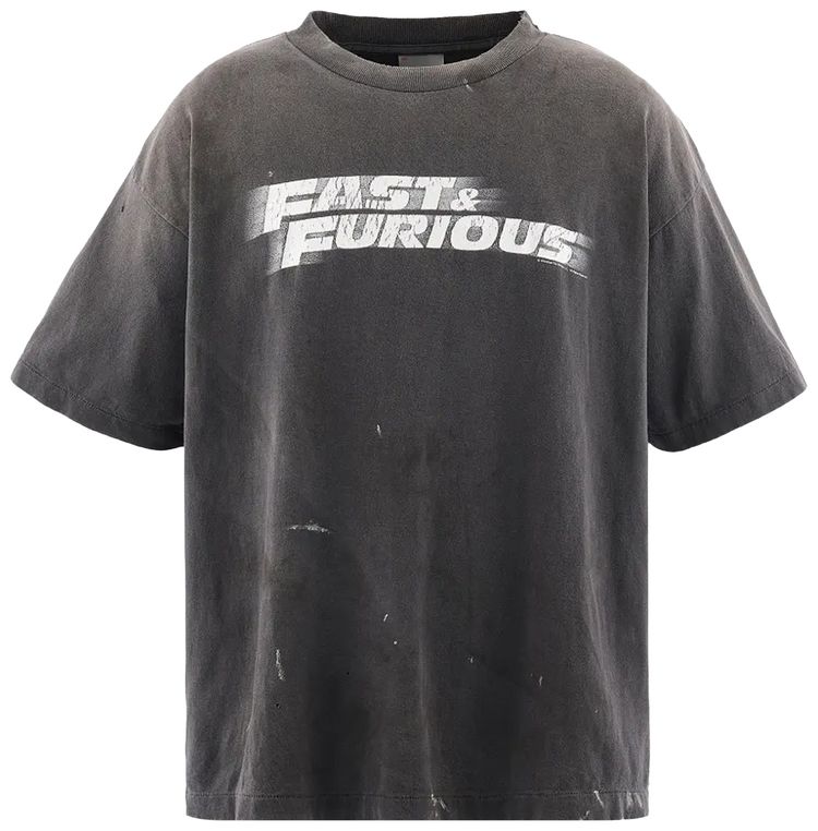 SAINT Mxxxxxx x Fast  Furious Short Sleeve T Shirt Black
