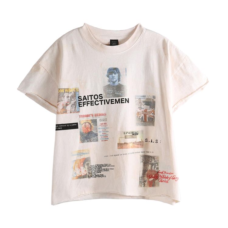SAITOS Punk Poster Short Sleeve Tee Dirty White