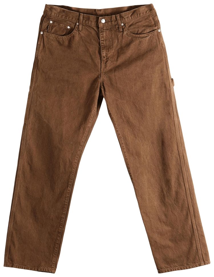 vowels Overdyed Painter Pants Brown