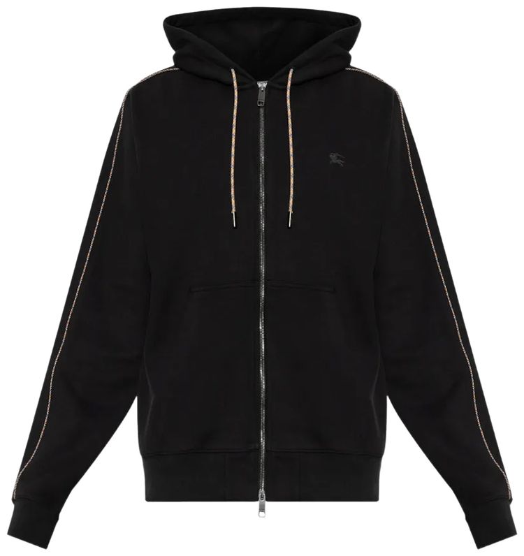 Burberry Scott Check Piping Hoodie Black