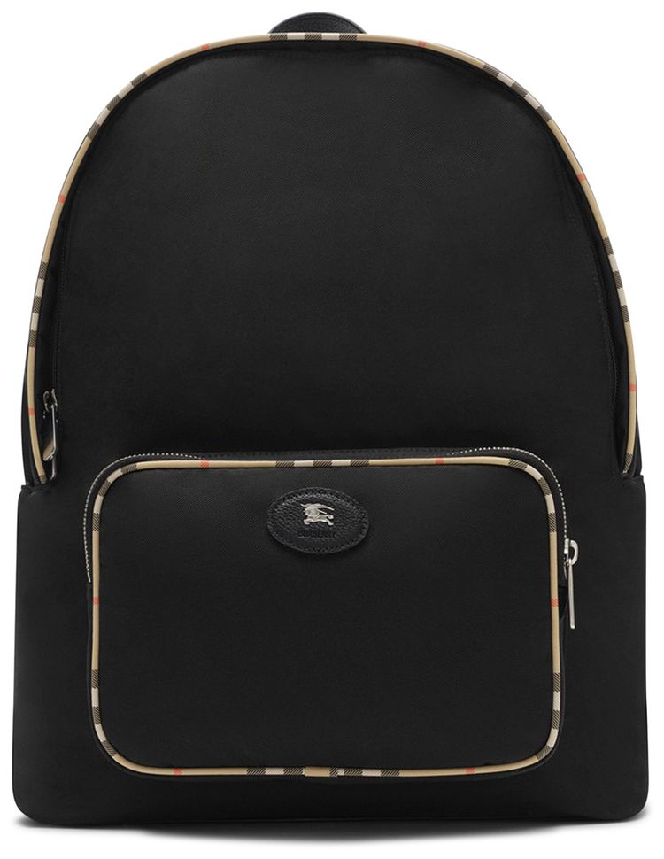 Burberry Check Piping S Backpack Black