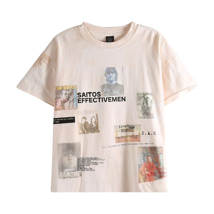 SAITOS Punk Poster Short Sleeve Tee Dirty White