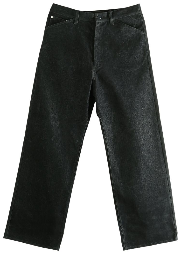 Omar Afridi 5 Pocket Trousers Garment Dye Charcoal Black