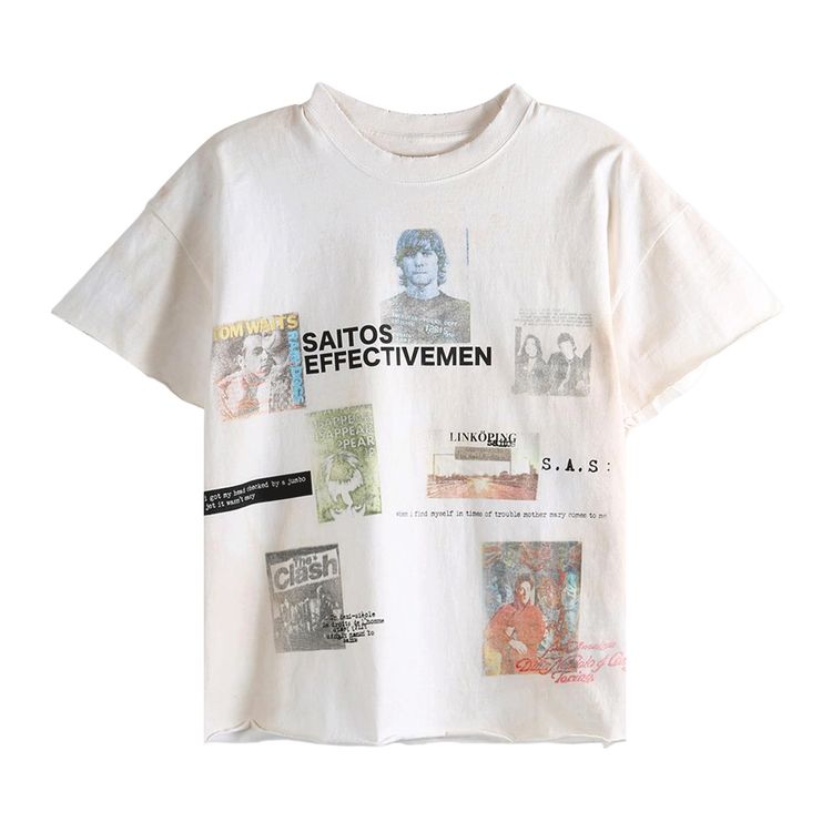 SAITOS Punk Poster Short Sleeve Tee Dirty White