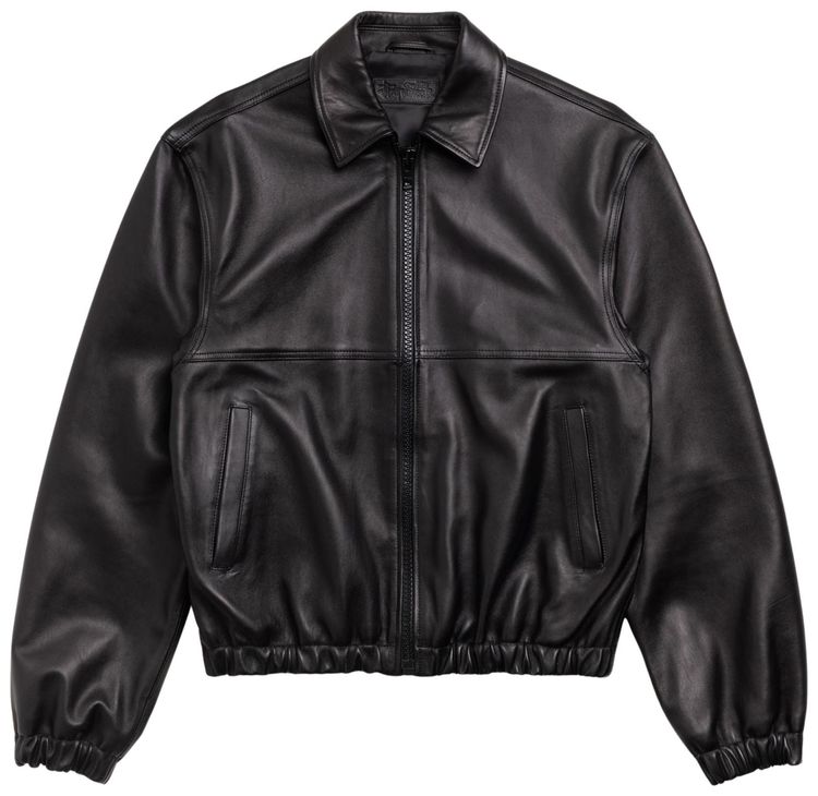 Stussy Leather Work Jacket Black