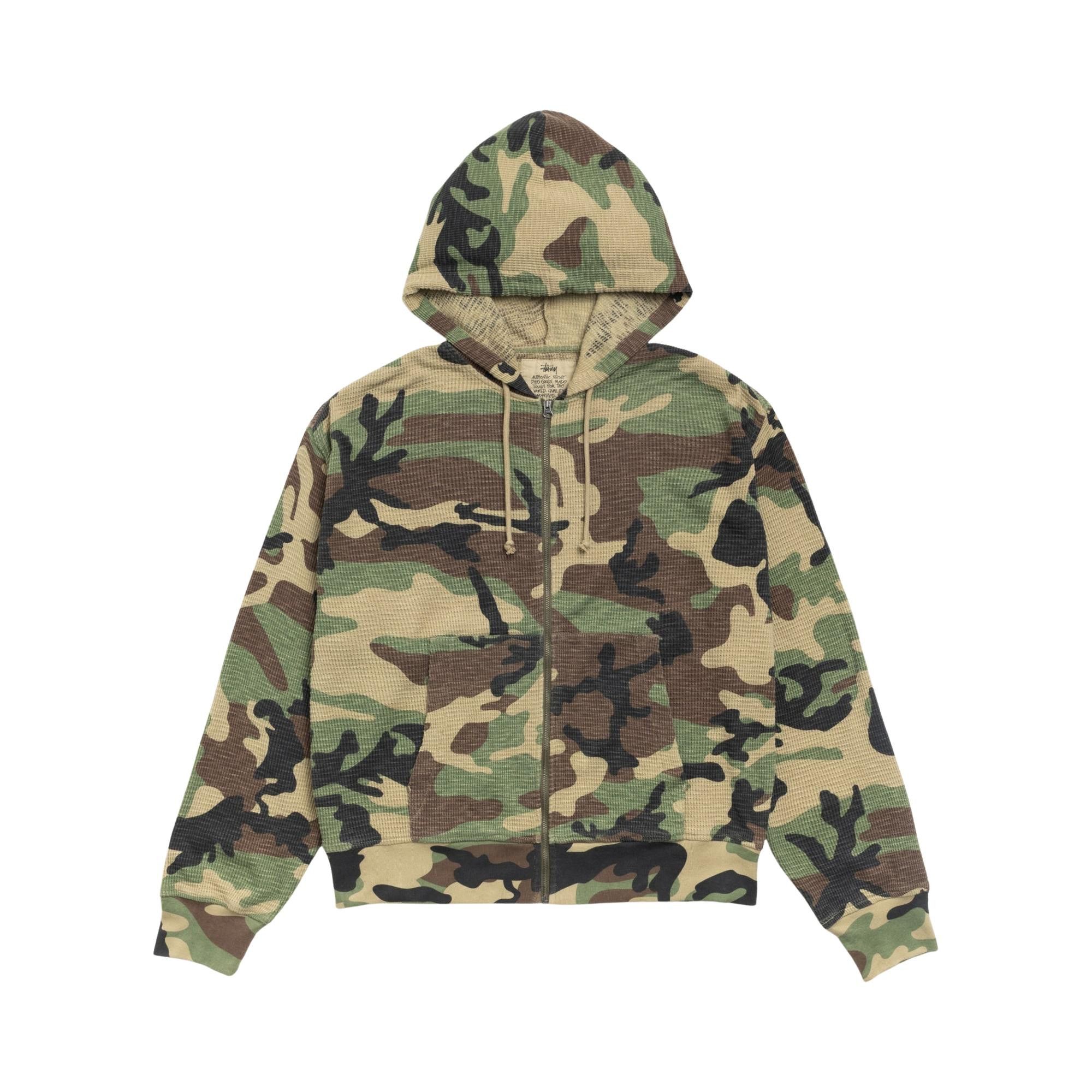 stussy camo stock rim hoodie 迷彩 パーカー カモ Buy Stussy Lightweight Thermal Hoodie 'Camo' - 1140410 CAMO | GOAT