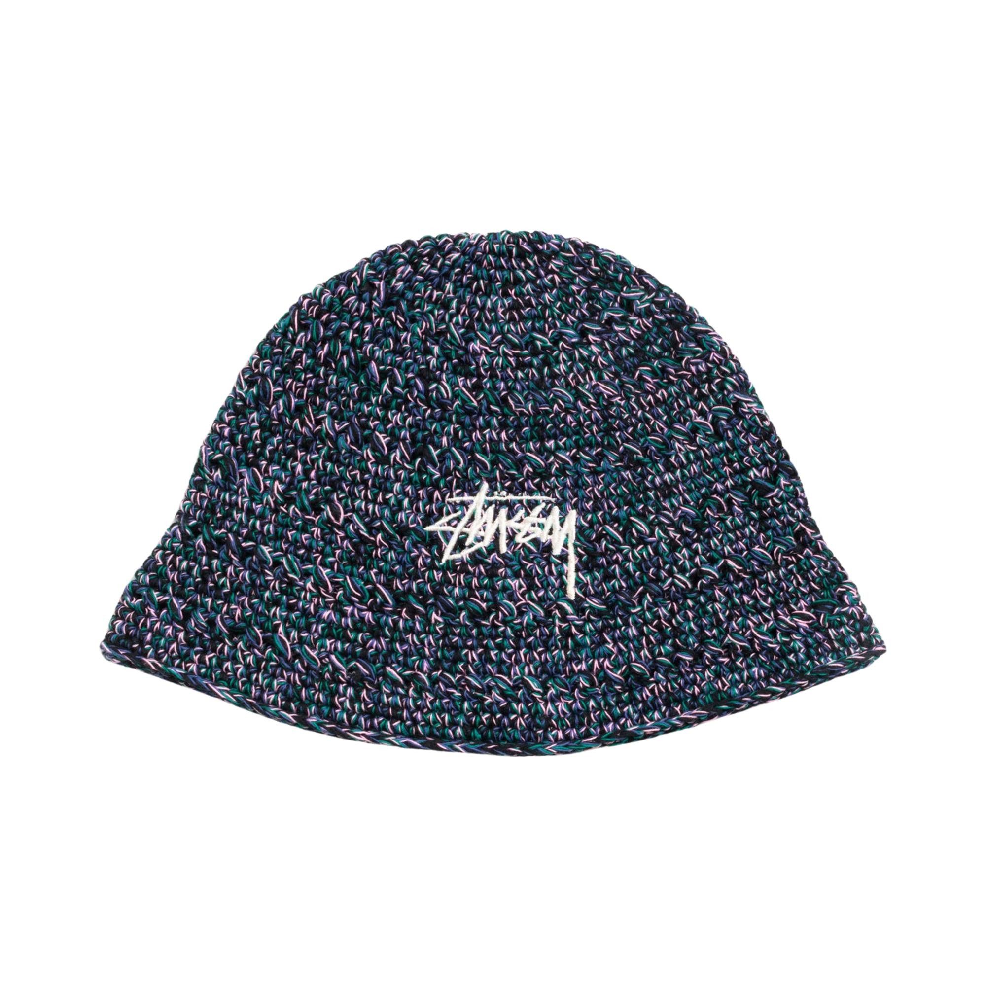 Buy Stussy Hemp Stock Knit Bucket Hat 'Multi Navy' - 1321268