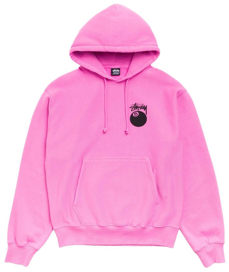 Stussy 8 Ball Hoodie Garment Dyed Pink