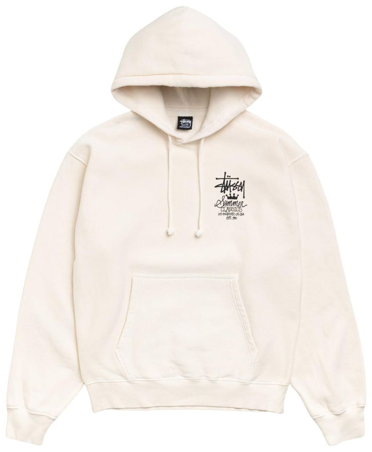 Stussy Summer Classics Hoodie Garment Dyed Bone