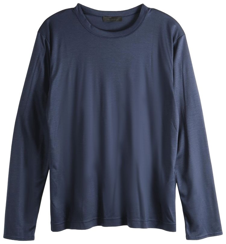 Omar Afridi Mocklodi Omega Long Sleeve T Shirt Navy