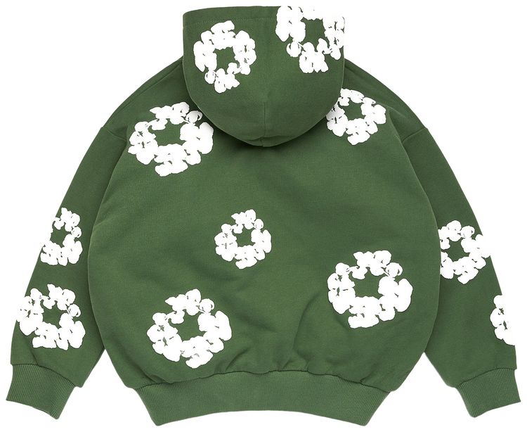 Denim Tears Cotton Wreath Zip Hoodie Green