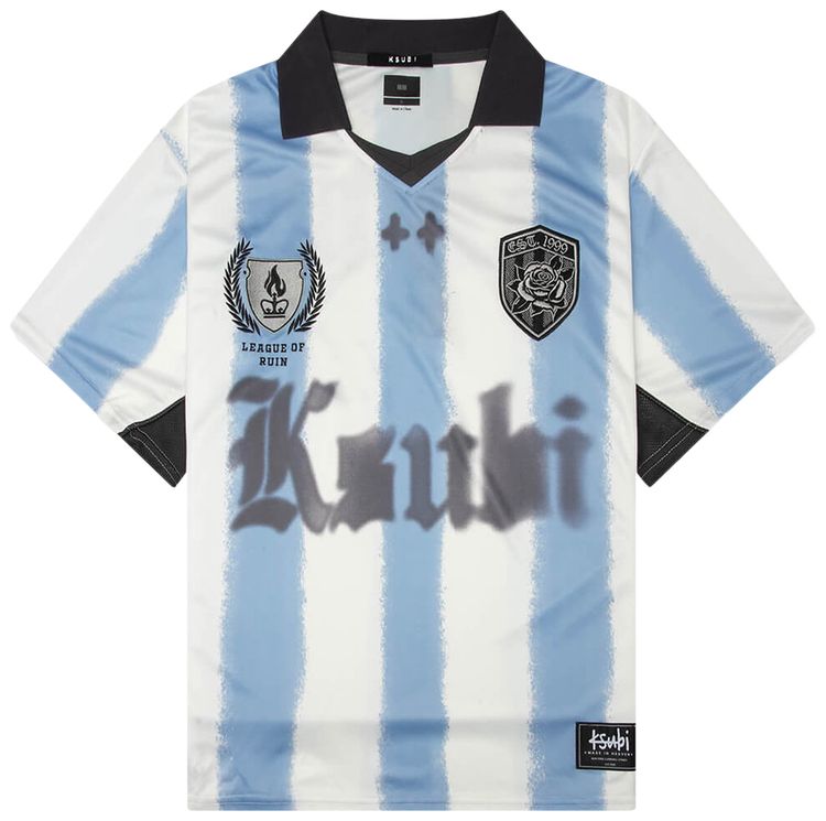 Ksubi Offside Duke Short Sleeve Jersey Ice Stripe