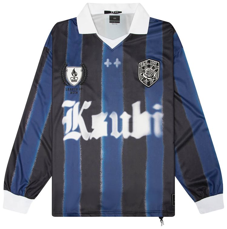 Ksubi Offside Long Sleeve Mesh Jersey Stripe