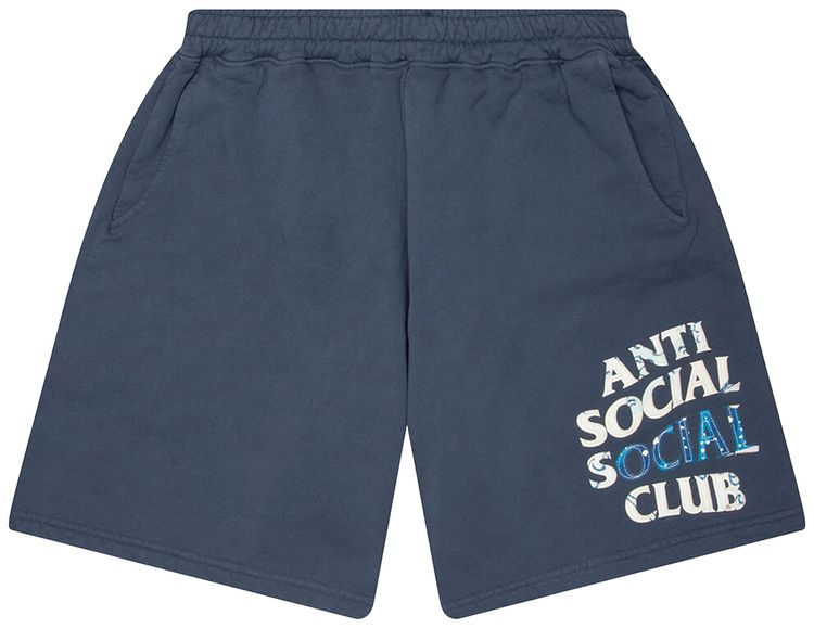 Anti Social Social Club Tonkatsu Boro Wave Shorts Indigo