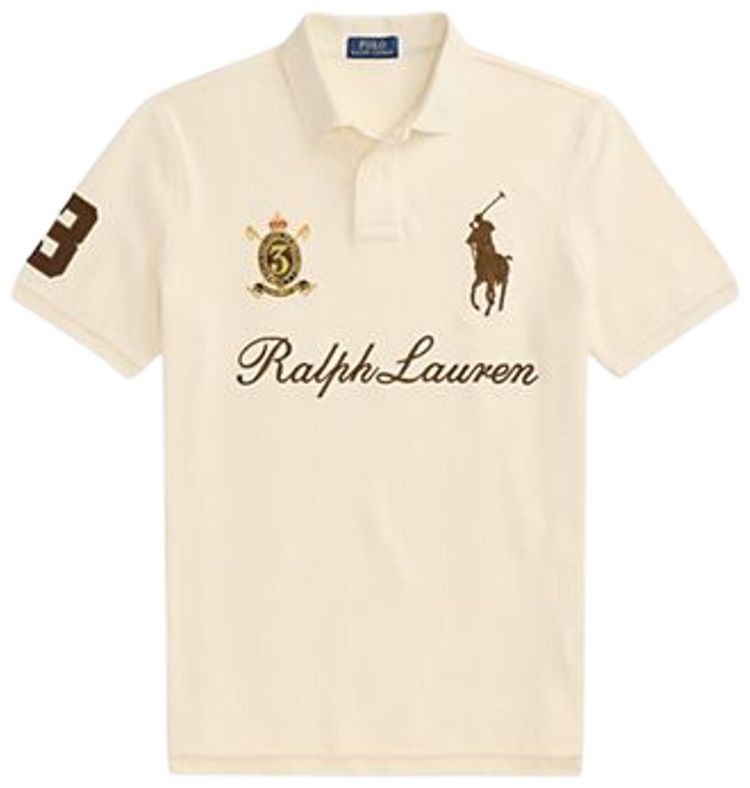 Polo Ralph Lauren Short Sleeve Basic Mesh Ralph Lauren Script Embroidered Polo Guide Cream