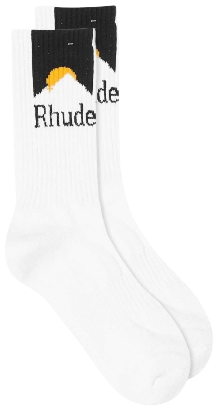 Rhude Moonlight Pista Sock WhiteBlackYellow