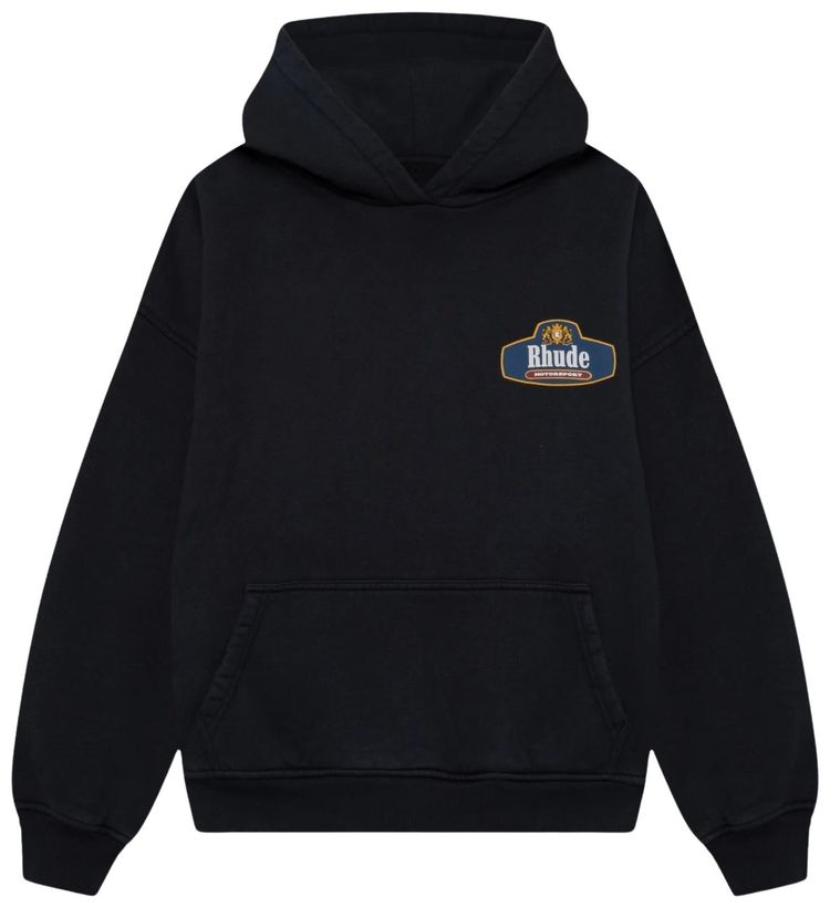Rhude Safari Crest Hoodie BlackBlueRed