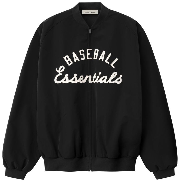 Fear of God Essentials MLB Full Zip Bomber Black