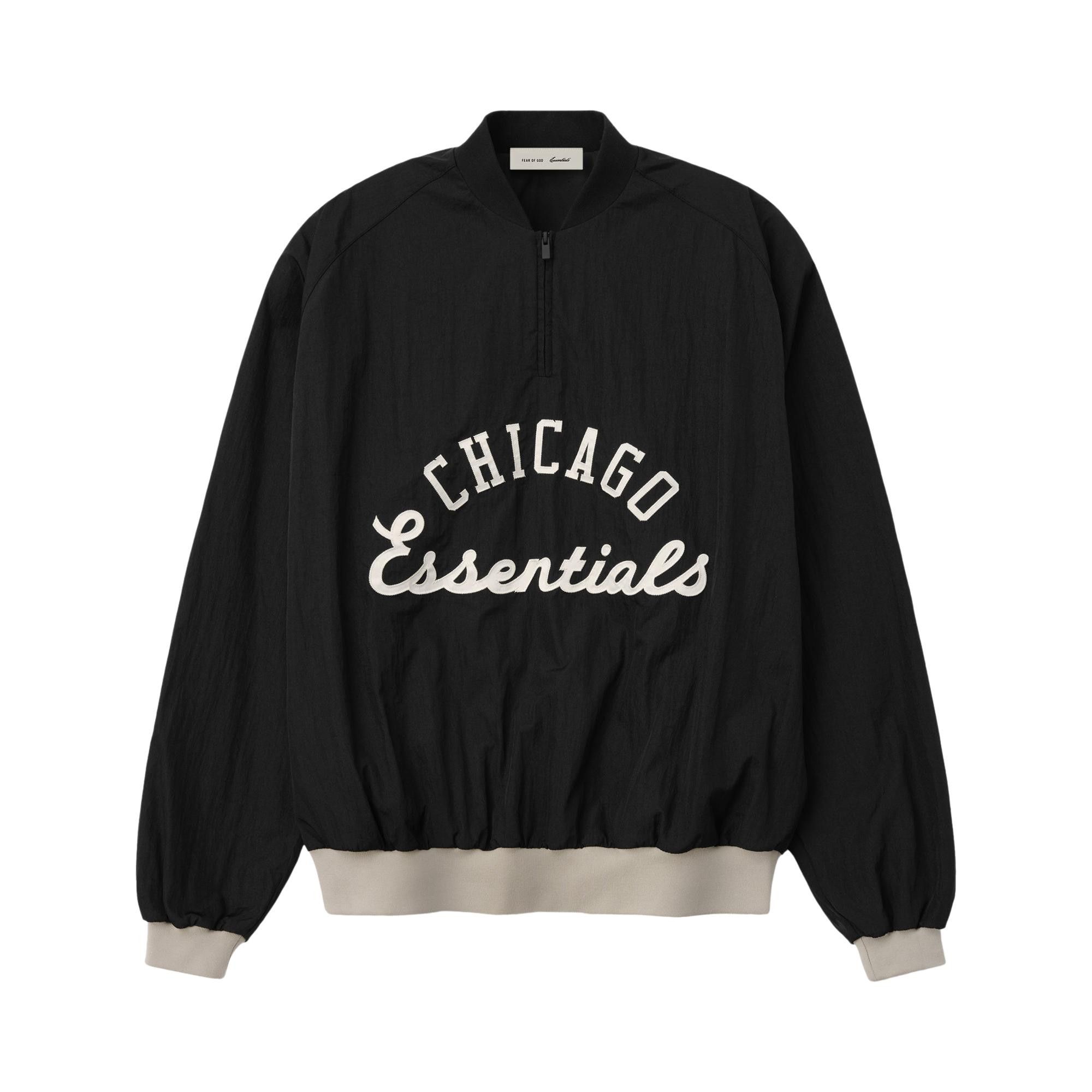 Buy Fear of God Essentials White Sox Half Zip Pullover 'Black