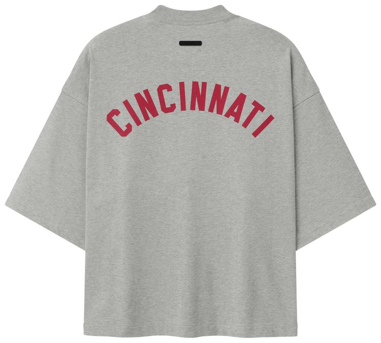Fear of God Essentials Reds Merch Tee Concrete Heather