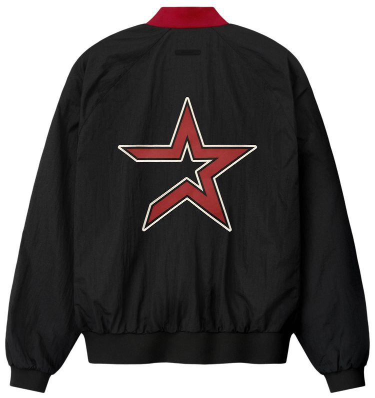 Fear of God Essentials Astros Half Zip Pullover Black