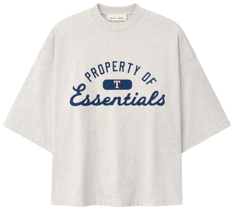 Fear of God Essentials Rangers Merch Tee Oatmeal Heather