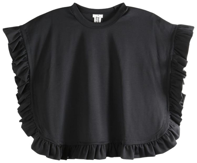 Comme des Garcons Noir Frill Trim T Shirt Black