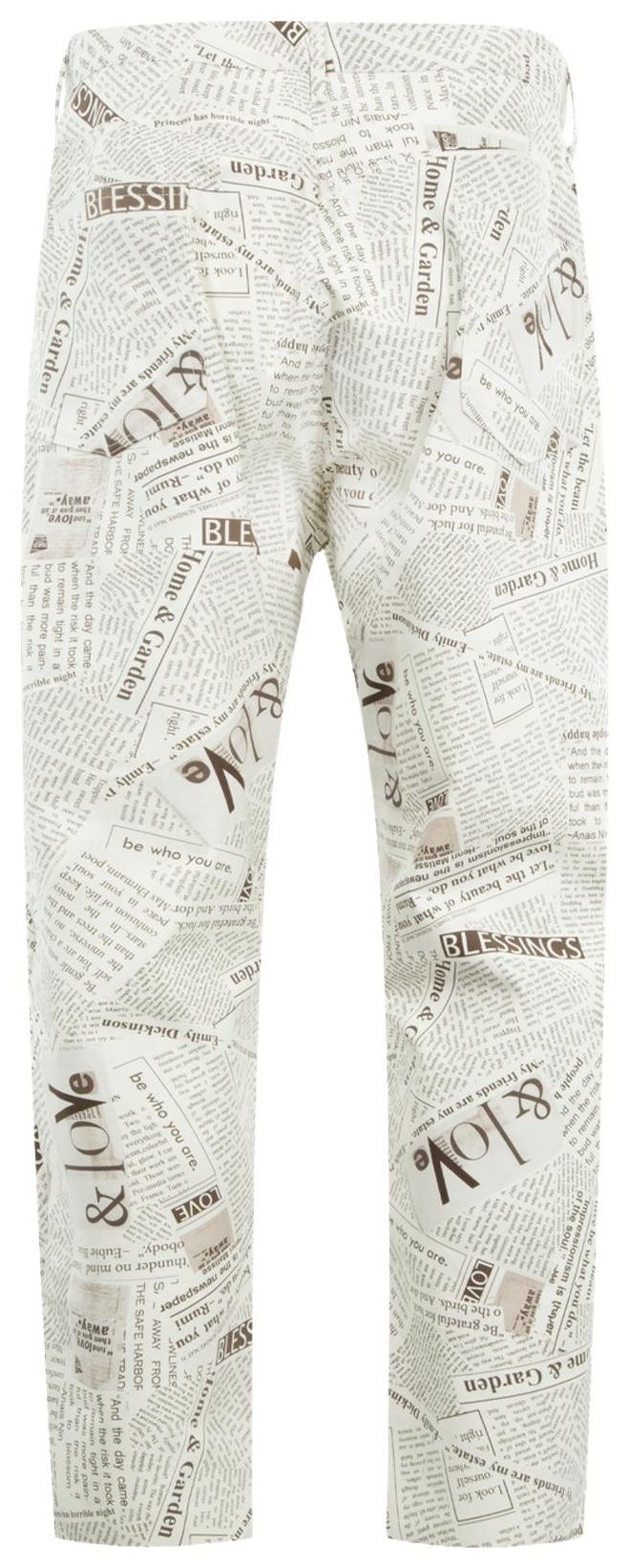 Engineered Garments RF Jeans White Newspaper Print