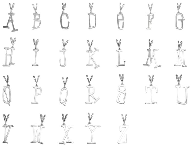 Stussy Alphabet Pendant Silver D