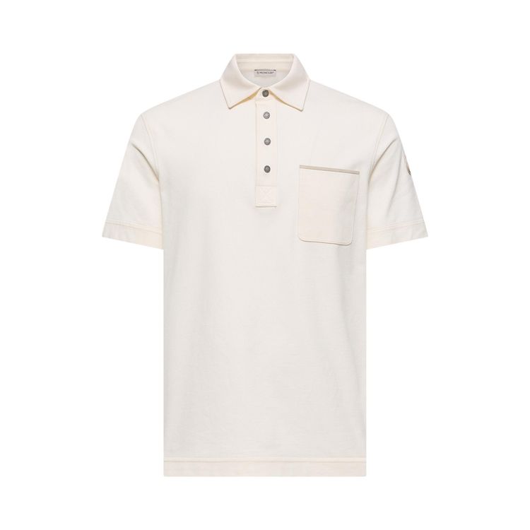 Moncler Short Sleeve Polo Cream