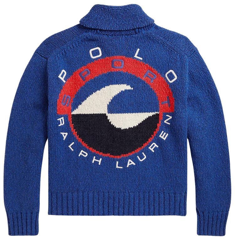 Polo Ralph Lauren Long Sleeve Crew Neck Cardigan Sapphire Multicolor