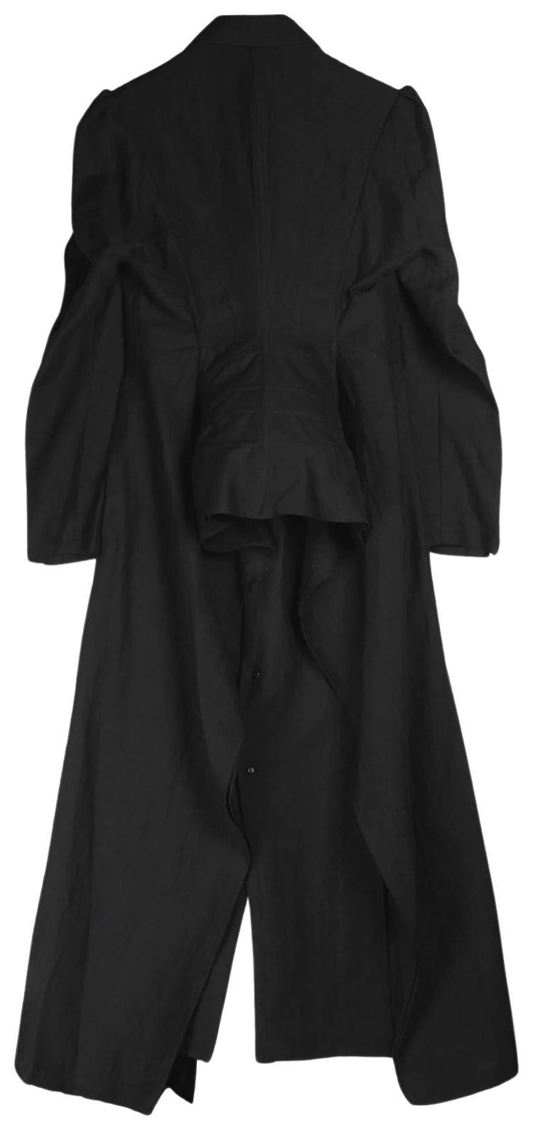 Yohji Yamamoto Unbalanced Coat Black