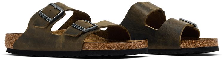 Birkenstock Arizona Soft Footbed Oiled Leather Faded Khaki