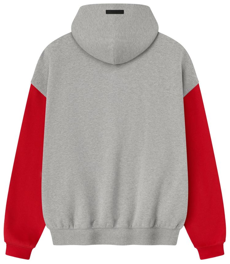 Fear of God Essentials Falcons Sport Hoodie Concrete Heather Red