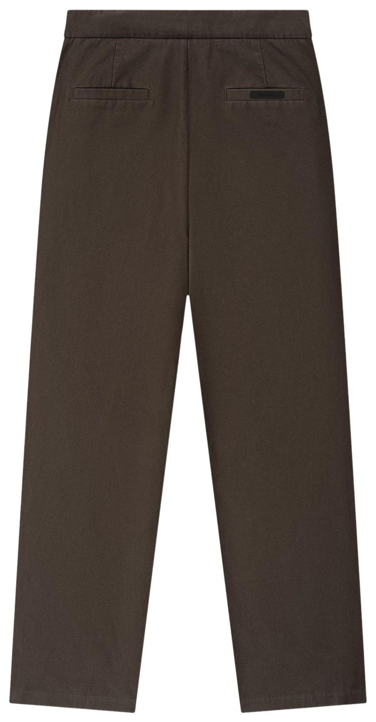 Fear of God Essentials Cotton Canvas Pleat Front Pant Brown