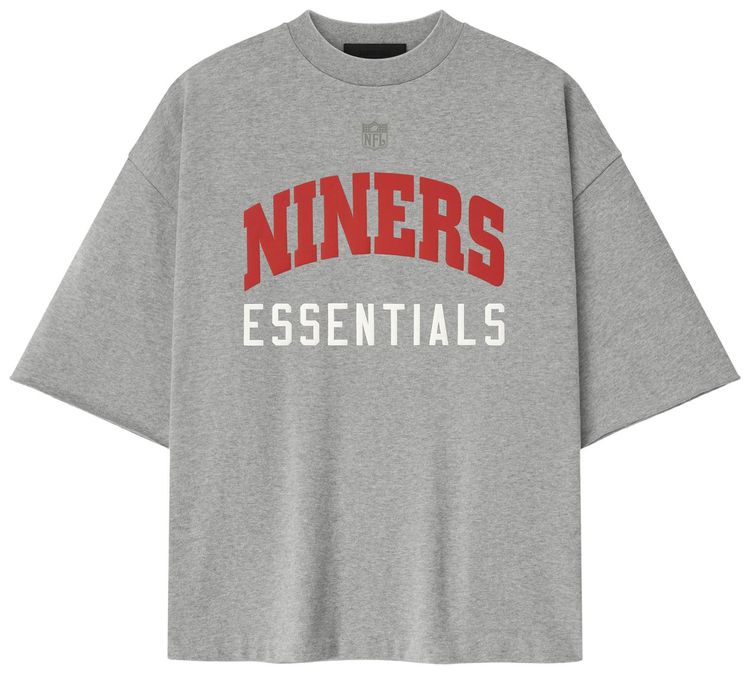 Fear of God Essentials Forty Niners 90s 34 Sleeve Tee Concrete Heather