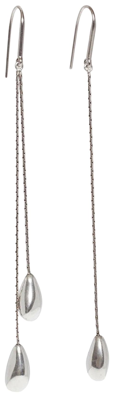 Isabel Marant Asymmetric Drop Earrings Silver