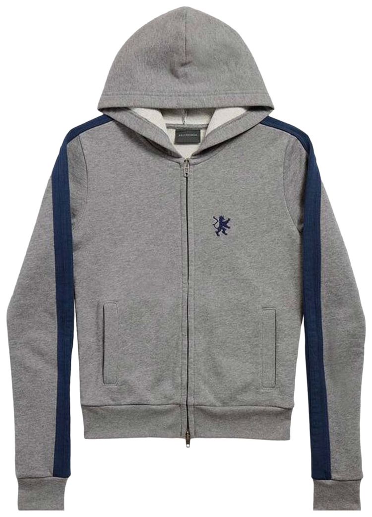 Balenciaga Zip Up Hoodie Dark Heather Grey