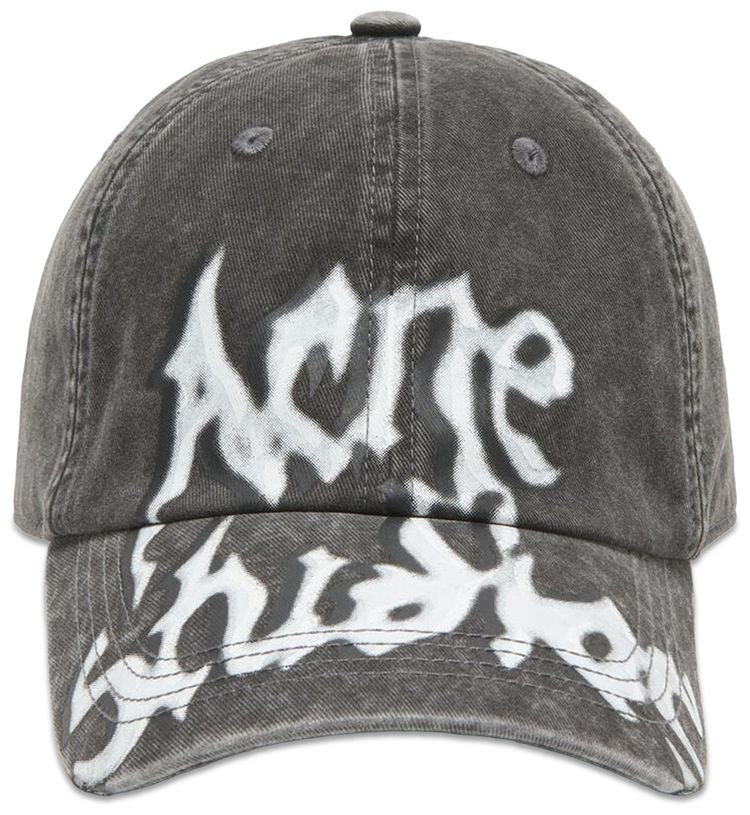Acne Studios Gothic Logo Cap Faded Black