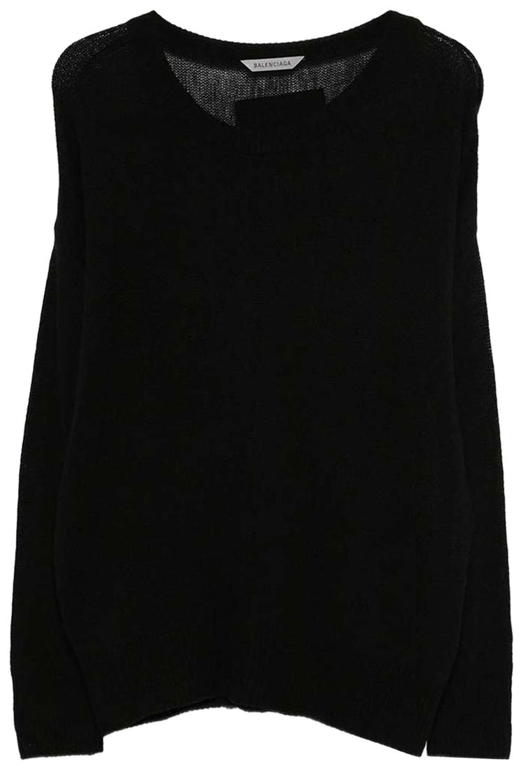 Balenciaga Boxy Foil Jumper Black