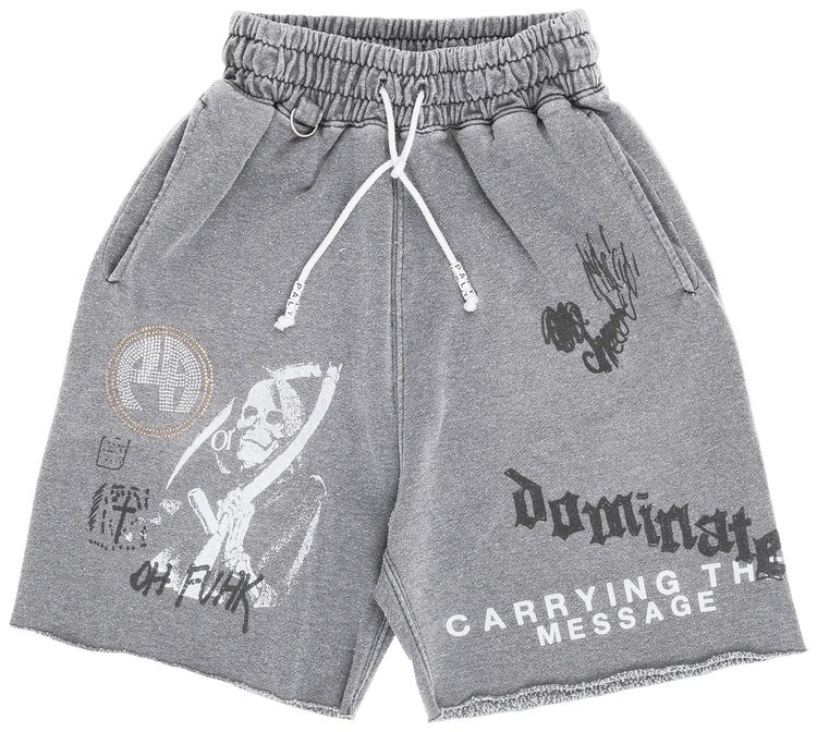 Paly Hollywood Carrying The Message Sweat Shorts Grey