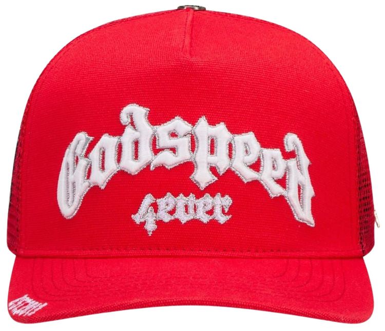 Godspeed Forever Trucker Hat Cherry