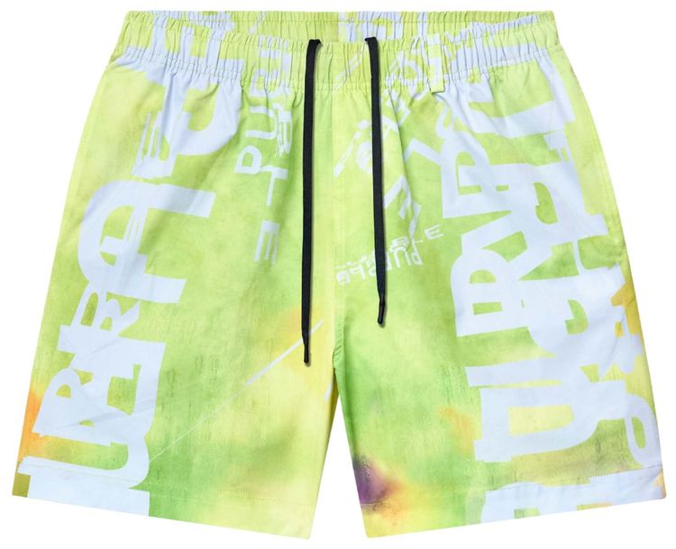 PURPLE BRAND All Round Shorts GreenWhite