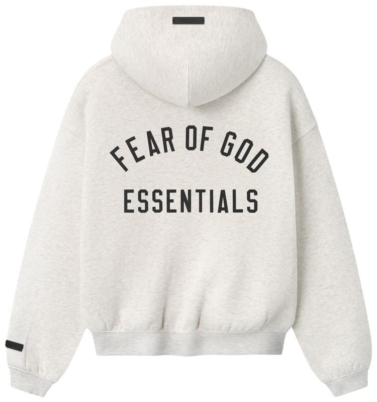 Fear of God Essentials Classic Full Zip Hoodie Oatmeal Heather