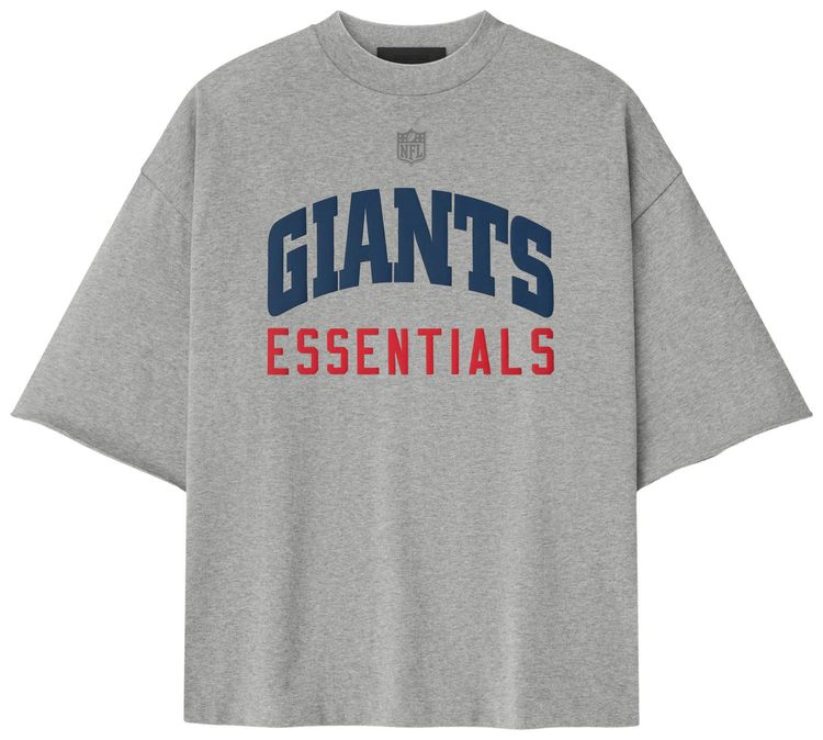 Fear of God Essentials Giants 90s 34 Sleeve Tee Concrete Heather
