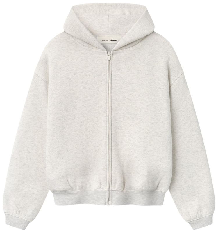 Fear of God Essentials Classic Full Zip Hoodie Oatmeal Heather