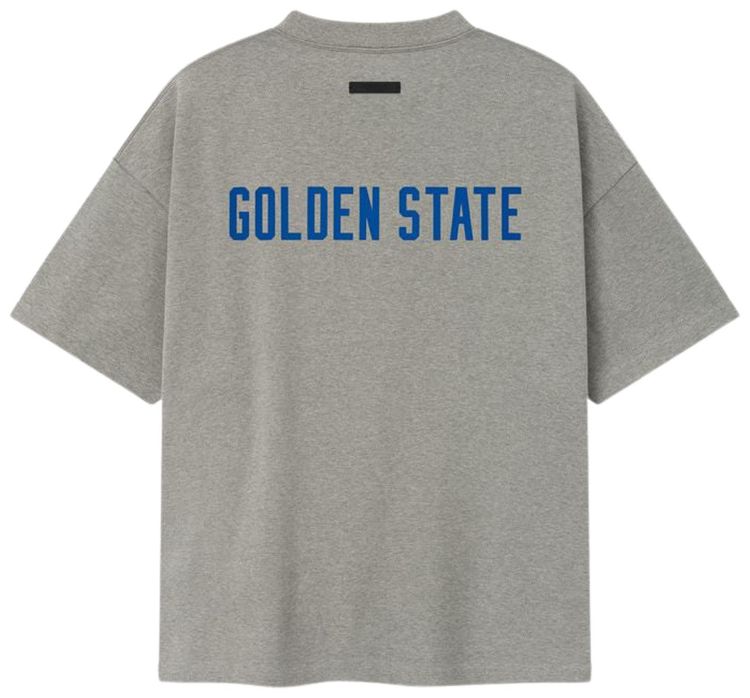 Fear of God Essentials x NBA Warriors 90s Tee Concrete Heather