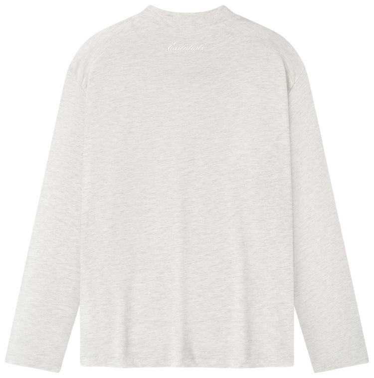 Fear of God Essentials Signature Classic Long Sleeve Tee Oatmeal Heather